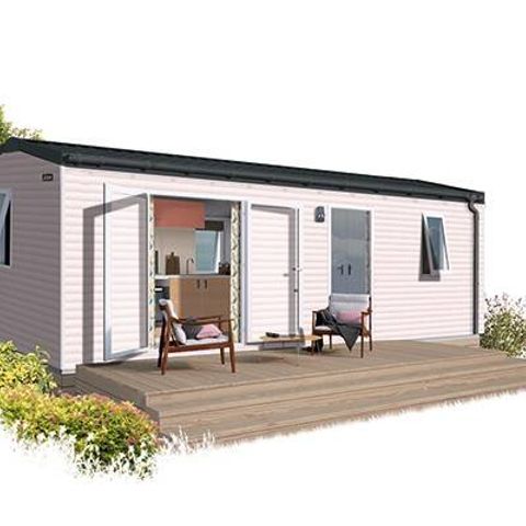 Stacaravan 4 personen - Mobile-home | Comfort | 2 Slaapkamers | 4 Pers. | Verhoogd terras | Airconditioning.