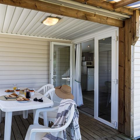 MOBILHOME 6 personas - Confort | 3 Dormitorios | 6 Pers | Terraza individual | 1 Baño | Aire acondicionado