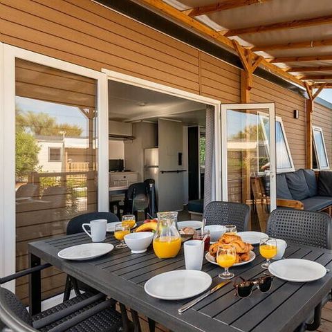 Mobile home 6 persons - Premium | 3 Bedrooms | 6 Pers. | Terrace Lounge | Air conditioning | TV