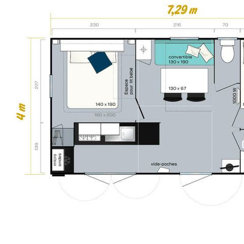 MOBILE HOME 6 people - Maeva 3 Rooms 4/6 Persons + TV
