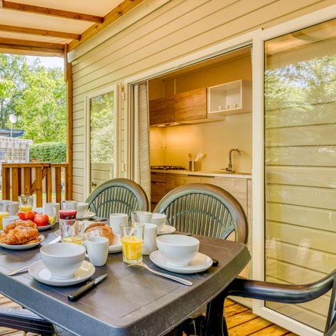 MOBILHOME 6 personnes - Comfort | 3 Ch. | 6 Pers. | Terrasse surélevée