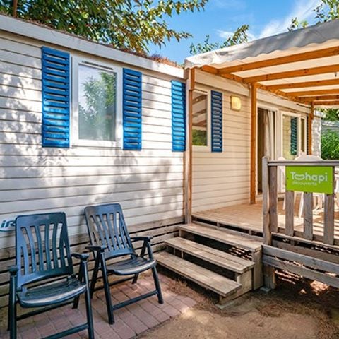 Stacaravan 6 personen - Mobile-home | Comfort | 3 Slaapkamers | 6 Pers. | Verhoogd terras | Airconditioning