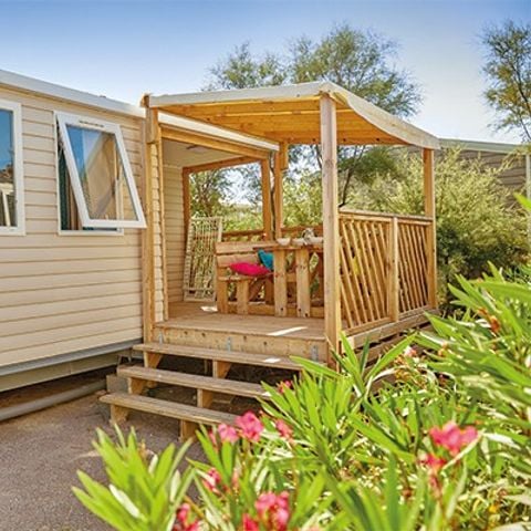 Mobilheim 6 personen - Comfort | 2 Zi. | 4/6 Pers. | Einfache Terrasse | Klim.