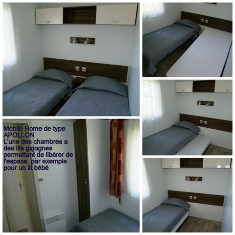 Stacaravan 6 personen - 3 slaapkamers, 6 personen, 2 badkamers - 40 m² - Frankrijk