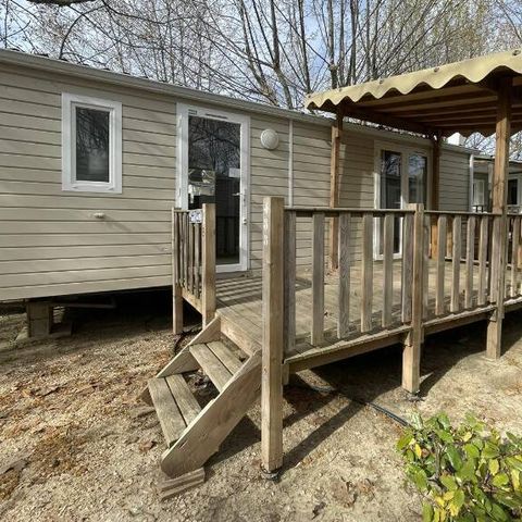 Stacaravan 6 personen - Comfort | 2 Slaapkamers | 4/6 Pers | Verhoogd terras | Airconditioning