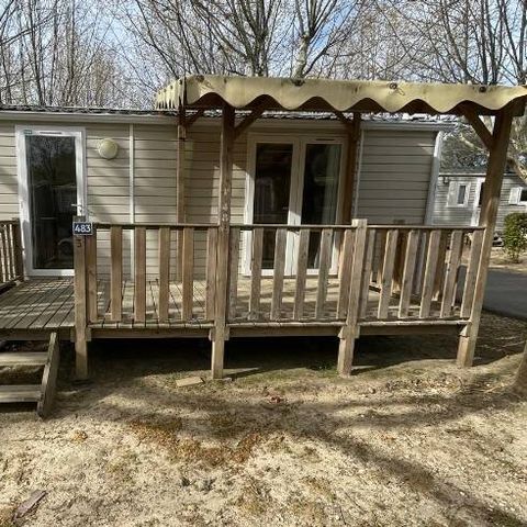 Stacaravan 6 personen - Comfort | 2 Slaapkamers | 4/6 Pers | Verhoogd terras | Airconditioning