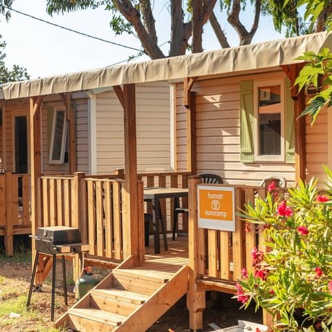 Bungalow 6 personen - Mobile-home | Comfort | 2 Slaapkamers | 4/6 Pers. | Verhoogd terras | Airconditioning.