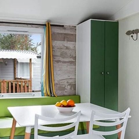 Mobilheim 6 Personen - Classic | 3 Schlafz. | 6 Pers. | Erhöhte Terrasse | Klima.