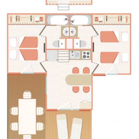 Chalet 6 persons - Chalet Belair Bany Standard sleeps 6