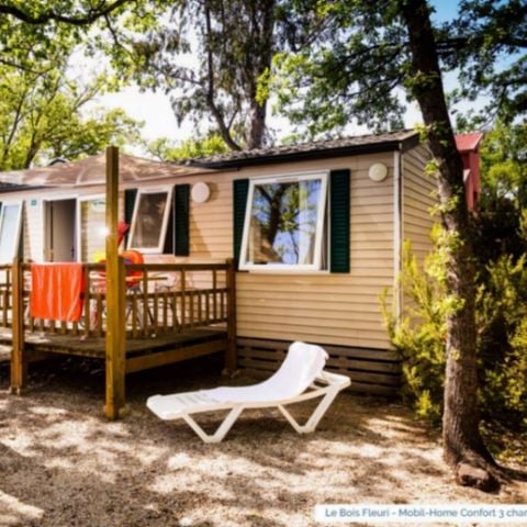 Mobilhome 6 personas - Cabaña para 6 personas, 3 dormitorios (aire acondicionado, TV)
