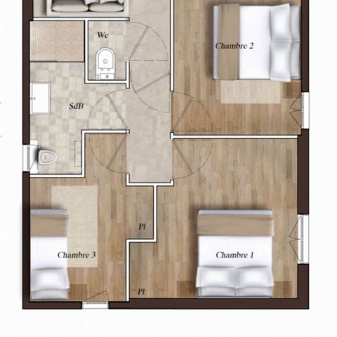 VAKANTIEHUIS 6 personen - VILLA COTTAGE 3 SLAAPKAMERS