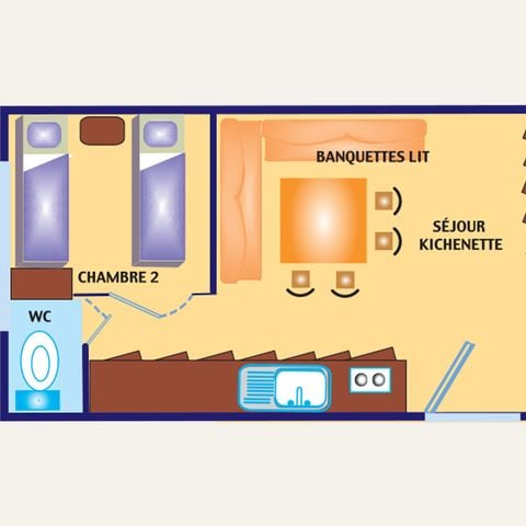 BUNGALOW 6 personas - 4/6 pers