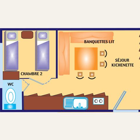 BUNGALOW 6 persone - 4/6 pers