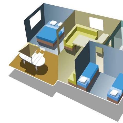 Chalet 6 persons - RÊVE vue riviere (35 m²) air-conditioned - n°91 to 95