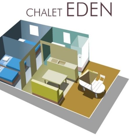 CHALET 5 personnes - Chalet Eden Dimanche/Dimanche (27 m²) - n°45 à 50