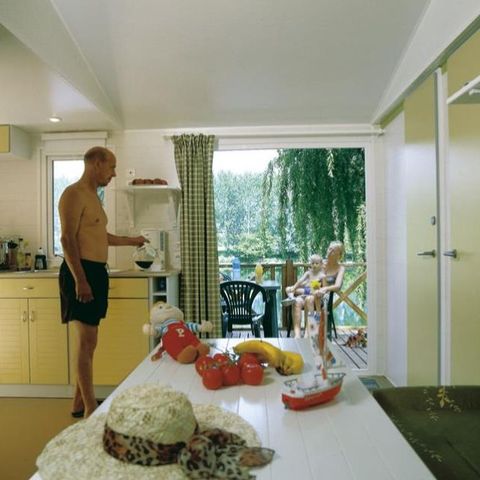 MOBILHOME 6 personas - 2 habitaciones (29 m²) n°0 a 2 a orillas del río, climatizadas, de sábado a sábado