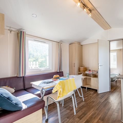 Mobilheim 6 personen - 3 klimatisierte - Zimmer am Flussufer - 33 m² - N°3 à 5