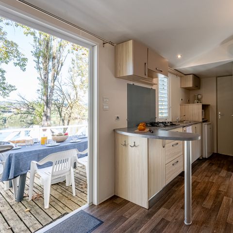 MOBILHOME 6 personnes - 3 chambres climatisé en bord de Rivière (33 m²) n°3 à 5