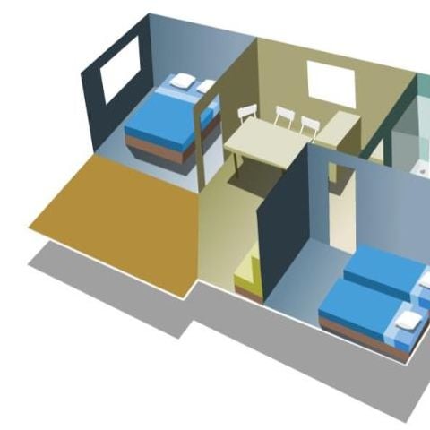 Chalet 6 persons - Chalet Rêve Confort, air-conditioned Sunday/Sunday (42 m²) - n°28 to 43