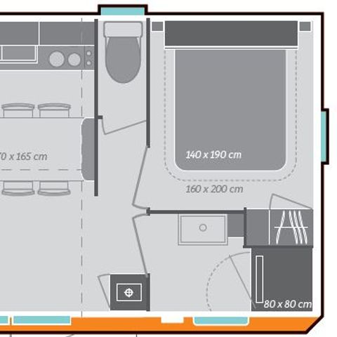Mobile home 4 persons - Premium