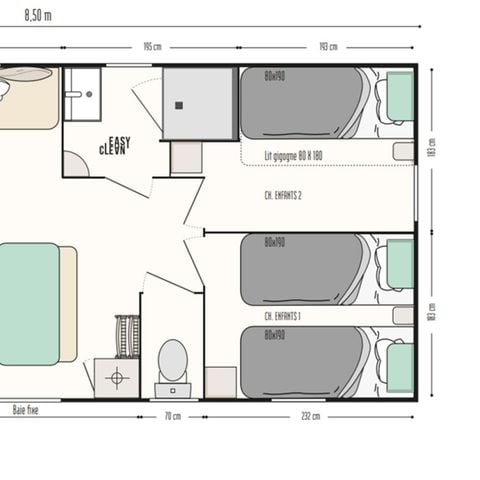 MOBILHOME 8 personnes - Family Premium 6/8