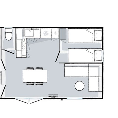 Mobilheim 5 Personen - Cottage Premium + Sonntag