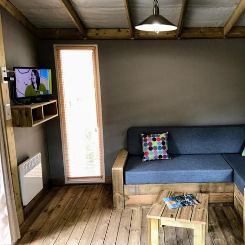 Lodge 4 personnes - Sweetflower - 2 chambres - CONFORT CLIM - 40m² - Clim - TV - Plancha - Terrasse couverte