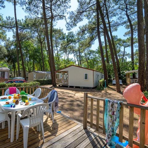 Mobilhome 6 personnes - Classique - 3 chambres - Sans - TV - -terrasse découverte-30m² - STANDARD