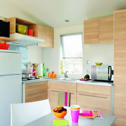 Mobilheim 5 personen - Komfort - TV 2ch-TV-plancha-überdachte Terrasse- 26m² - CONFORT