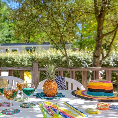 Mobilheim 5 personen - Komfort - TV 2ch-TV-plancha-überdachte Terrasse- 26m² - CONFORT