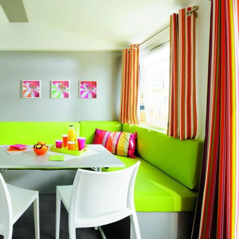 Mobilhome 5 personas - Comfort - TV 2dormitorios-TV-terraza cubierta- 26m²