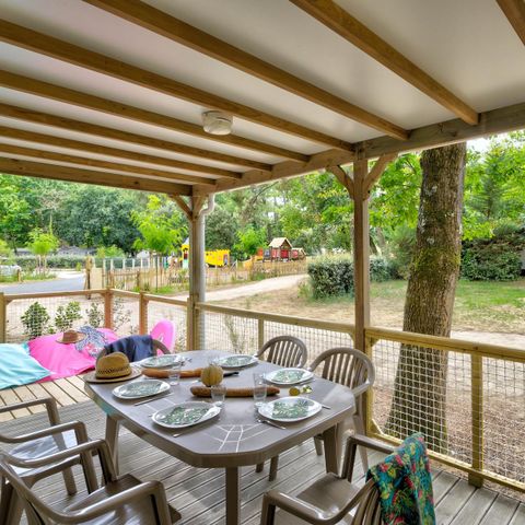 CHALET 7 personas - Familia 3bed-CLIM-terrasse XXL couverte-TV-LV-plancha-32m²| PREMIUM