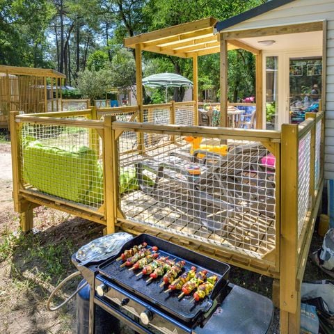 MOBILE HOME 6 people - Family 3bed-CLIM-terrasse XXL couverte-TV-LV-plancha-30m² | PREMIUM