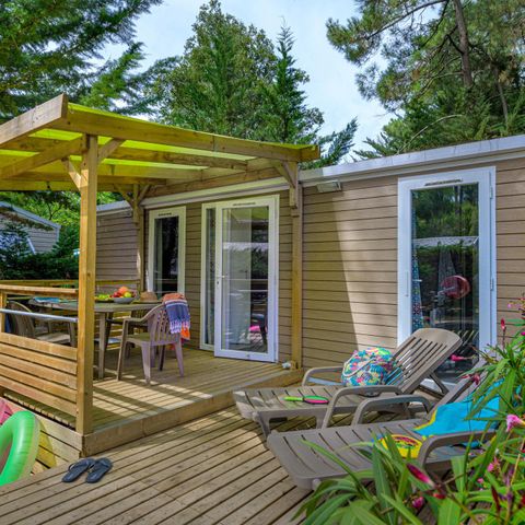 MOBILE HOME 5 people - Premium PLUS 2bed-CLIM- 2bath-TV-LV-covered terrace-33m² | PREMIUM