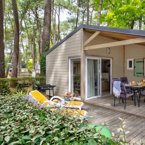 Chalet 6 personen - Komfort-Cottage mit Klimaanlage - 3 Schlafzimmer - KOMFORT - MIT - KLIMAANLAGE – - 32 bis - 42 m² – Klimaanlage – - TV – Geschirrspüler – Plancha