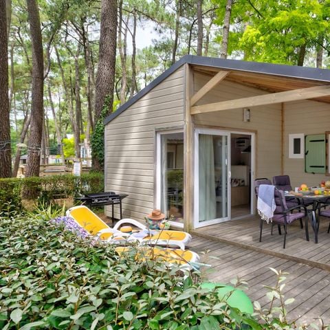 Chalet 6 personnes - Cottage Confort Clim - 3 chambres - CONFORT CLIM - 32 à 42m² - Clim - TV - Lave-vaisselle - Plancha