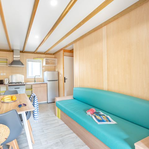 Chalet 7 personen - Cottage Garden - 3 slaapkamers - PREMIUM - 32 m² - Bad - Airco - Tv - Vaatwasser - Plancha - Overdekt terras