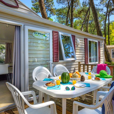 Mobilheim 6 personen - Klassisch 3 Zi (ohne TV)-Terrasse Entdeckung-30m² | STANDARD