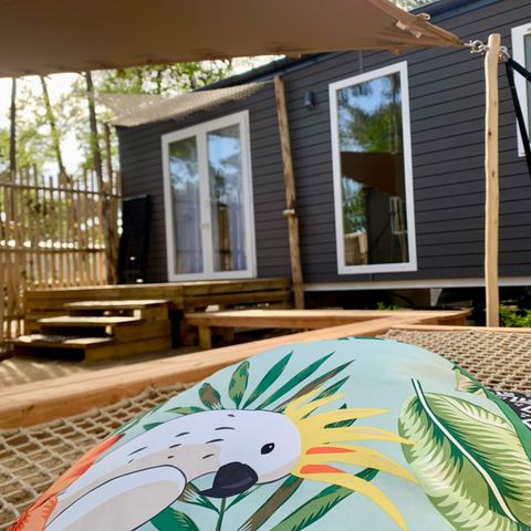 Stacaravan 10 personen - Stam 5 slaapkamers -CLIM-2 badkamers-TV-LV-Plancha overdekt terras-56m² | PREMIUM