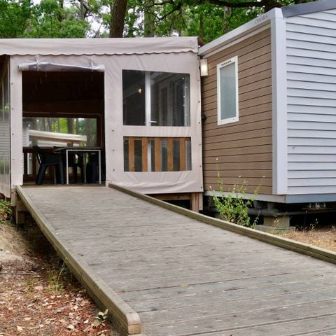 MOBILHOME 5 personas - Life 2bed PMR- CLIM -TV-LV-plancha-32m²-terraza cubierta | PREMIUM