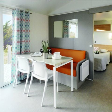 Mobilhome 5 personnes - Life - 2 chambres - PMR- - CLIM -TV-lave-vaisselle-plancha-32m²-terrasse couverte - PREMIUM