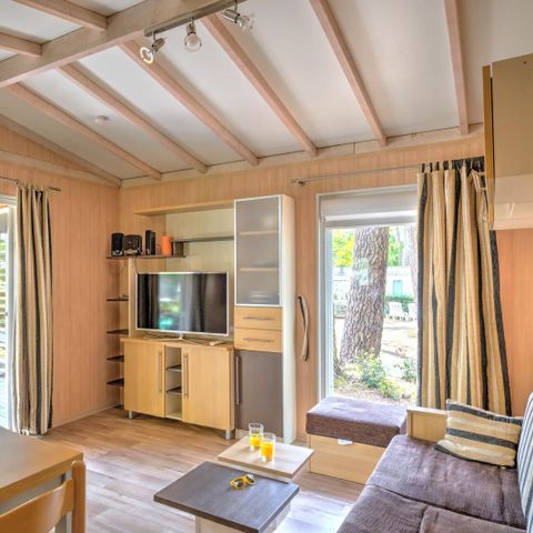 Chalet 4 personen - Comfort Cottage met airco - 2 slaapkamers - COMFORT CLIM - 32 tot - 43 m² - Airco - Tv - Vaatwasser - Plancha