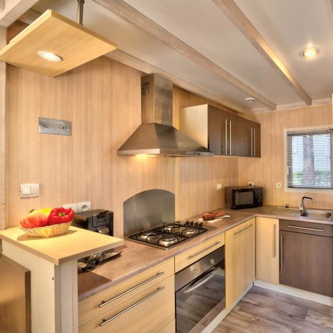 Chalet 4 personas - Cabaña Confort con aire acondicionado - 2 dormitorios - CONFORT CLIM - 32 a 43 m² - Aire acondicionado - TV - Lavavajillas - Plancha