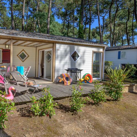 Chalet 4 personen - Komfort-Cottage mit Klimaanlage - 2 Schlafzimmer - KOMFORT - MIT - KLIMAANLAGE – - 32 bis - 43 m² – Klimaanlage – - TV – Geschirrspüler – Plancha