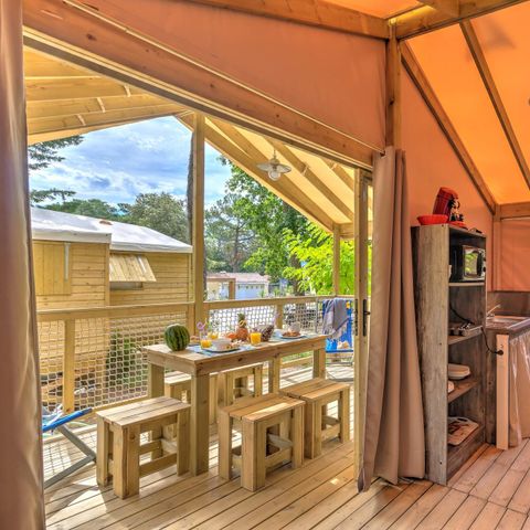 Lodge 5 personen - Cosyflower - 2 Zi - -TV-Plancha-überdachte Terrasse-28m² - CONFORT