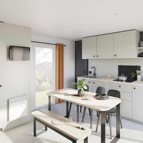 Mobilheim 6 Personen - Confort TV PLUS 3ch | CONFORT - 30m² - überdachte Terrasse - TV - Plancha