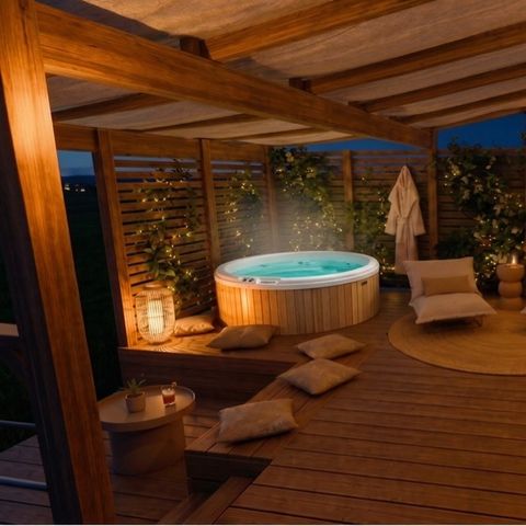 Mobile home 6 persons - Cocoon 3-bedroom - 2-bathroom - PREMIUM+ – 40 m² – spa – air conditioning – - TV – washing machine – griddle – covered terrace – travel pack