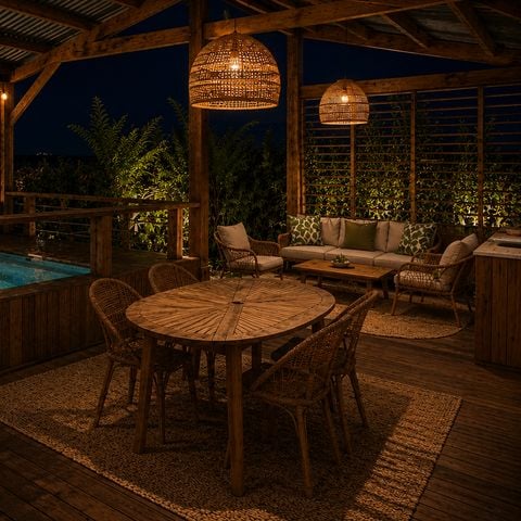 Mobilheim 6 personen - Lagoon - 3 Schlafzimmer - 2 Badezimmer - PREMIUM+ – 40 m² – Minipool – Klimaanlage – Terrasse 70 m² – - TV – Geschirrspüler – Plancha – Reisepaket