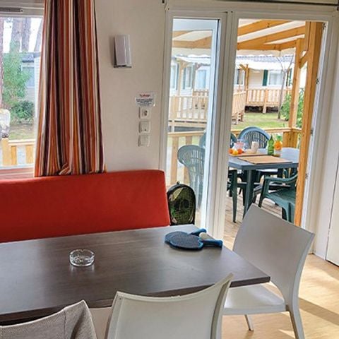 Mobilheim 6 Personen - Classic | 3 Schlafz. | 6 Pers. | Erhöhte Terrasse | Klima.