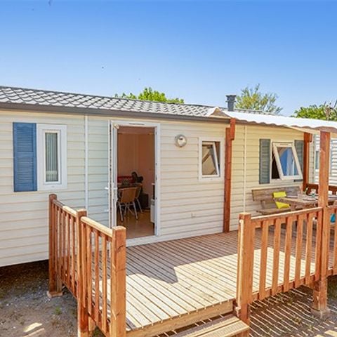 Mobilheim 6 personen - Comfort XL | 3 Zi. | 6 Pers. | Erhöhte Terrasse